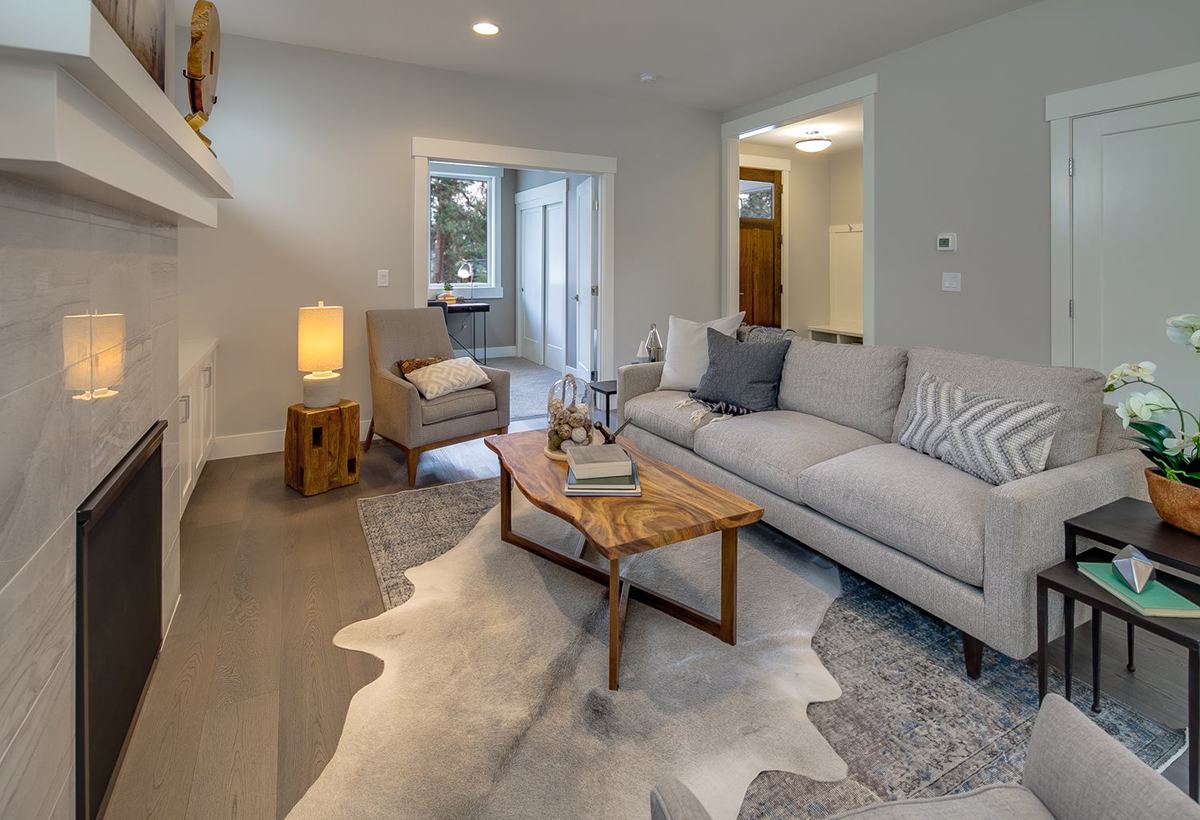 Living room — Living large in a narrow design