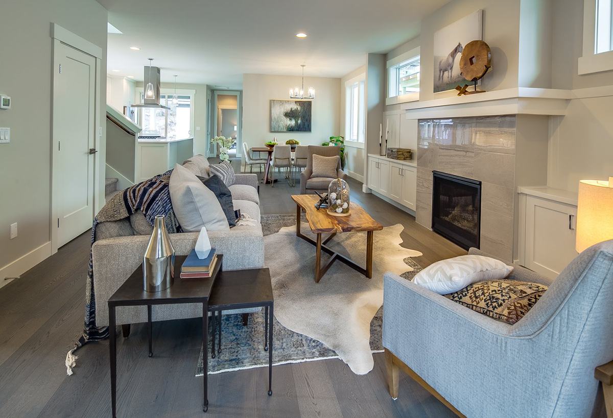Living room — Living large in a narrow design