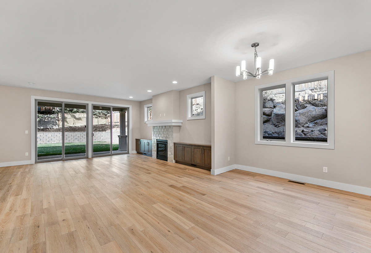 Living room — Spacious prairie-style home with ADU