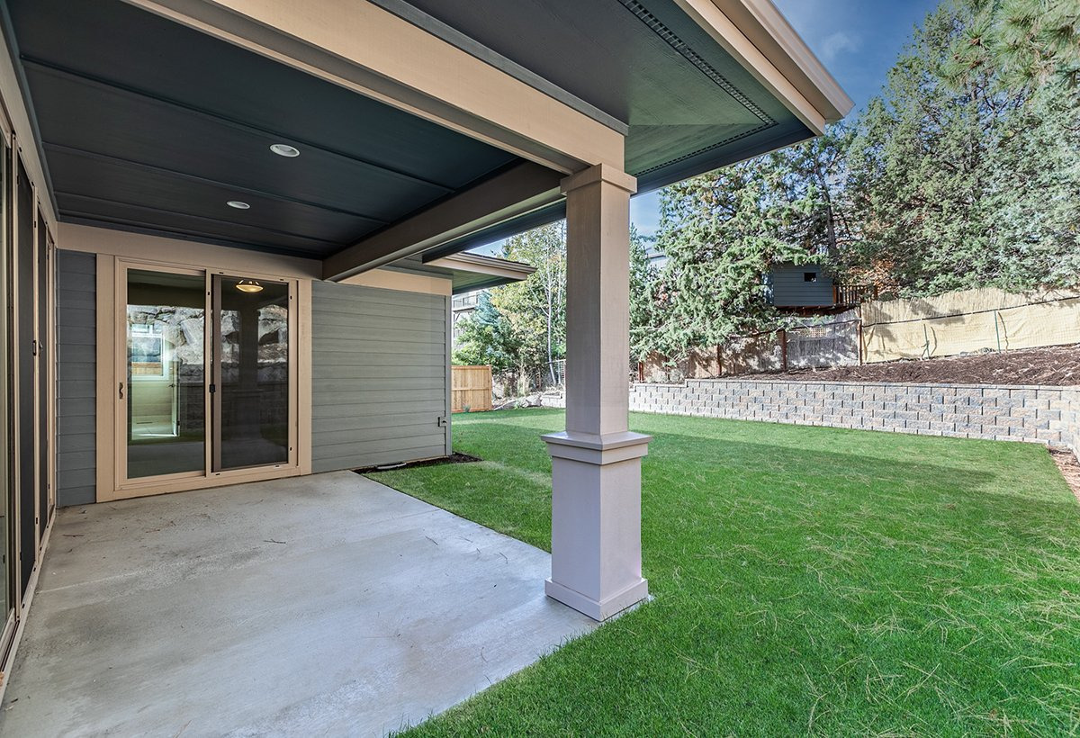 Backyard porch — Spacious prairie-style home with ADU
