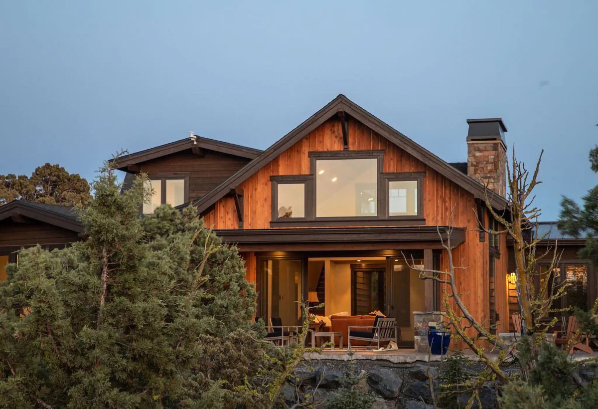 Backyard ranch — Luxury home with sweeping mountain views