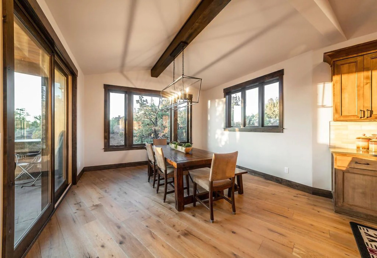 Dining room ranch — Luxury home with sweeping mountain views