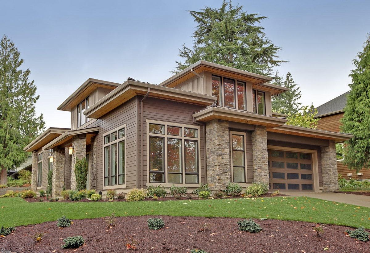 Modern Prairie style luxury home in a Lake Oswego, Oregon neighborhood