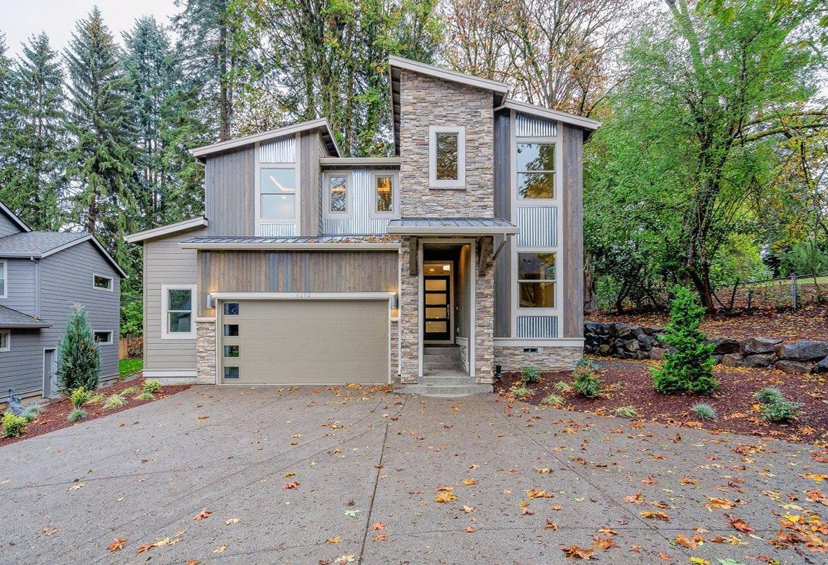 Exterior — Modern custom home with ADU