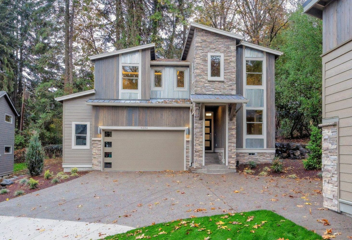 Exterior — Modern custom home with ADU