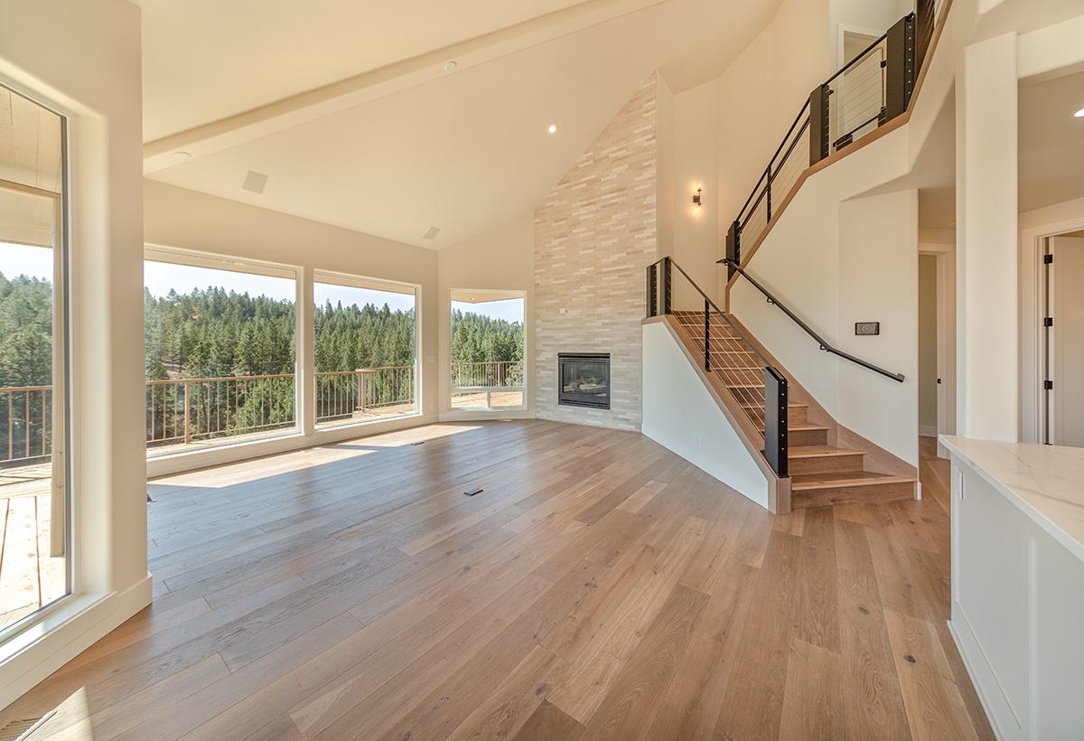 Living room — Working with a vision to set this townhome apart