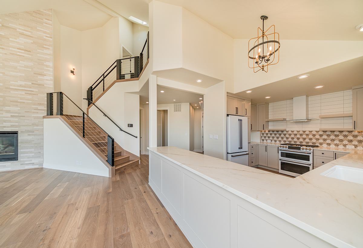 Living room — Working with a vision to set this townhome apart