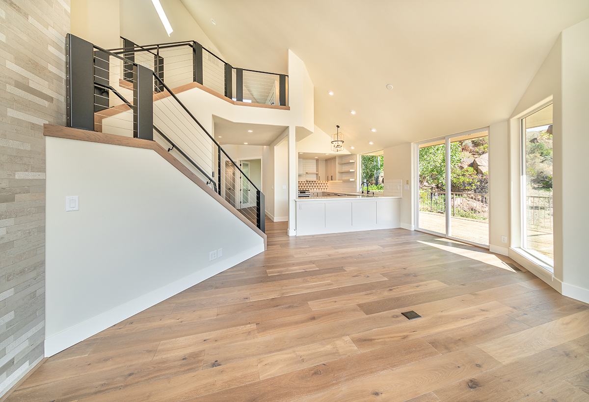 Living room — Working with a vision to set this townhome apart