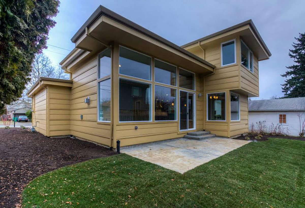 Backyard — New home in an established neighborhood