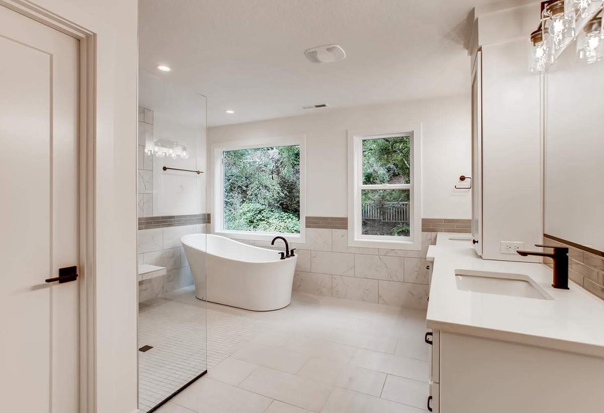 Bathroom — Riverfront view from River Run