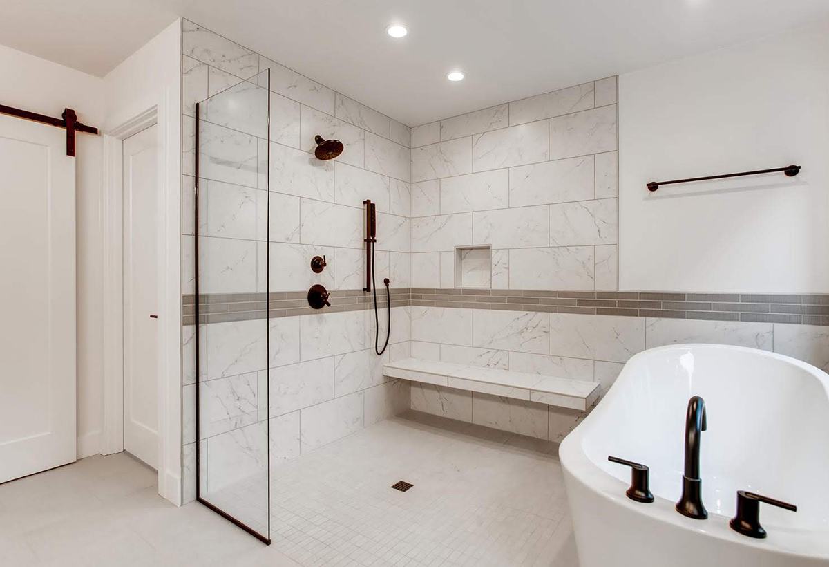 Bathroom — Riverfront view from River Run