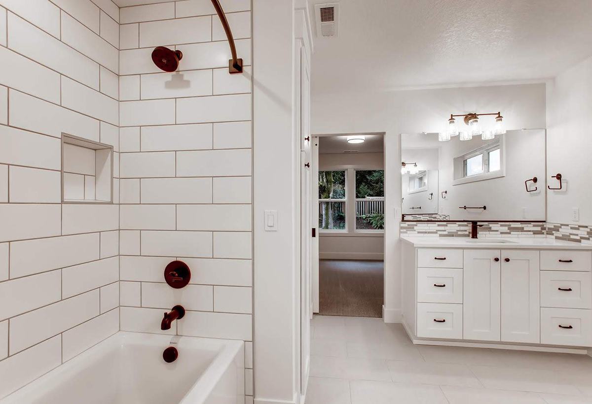 Bathroom — Riverfront view from River Run