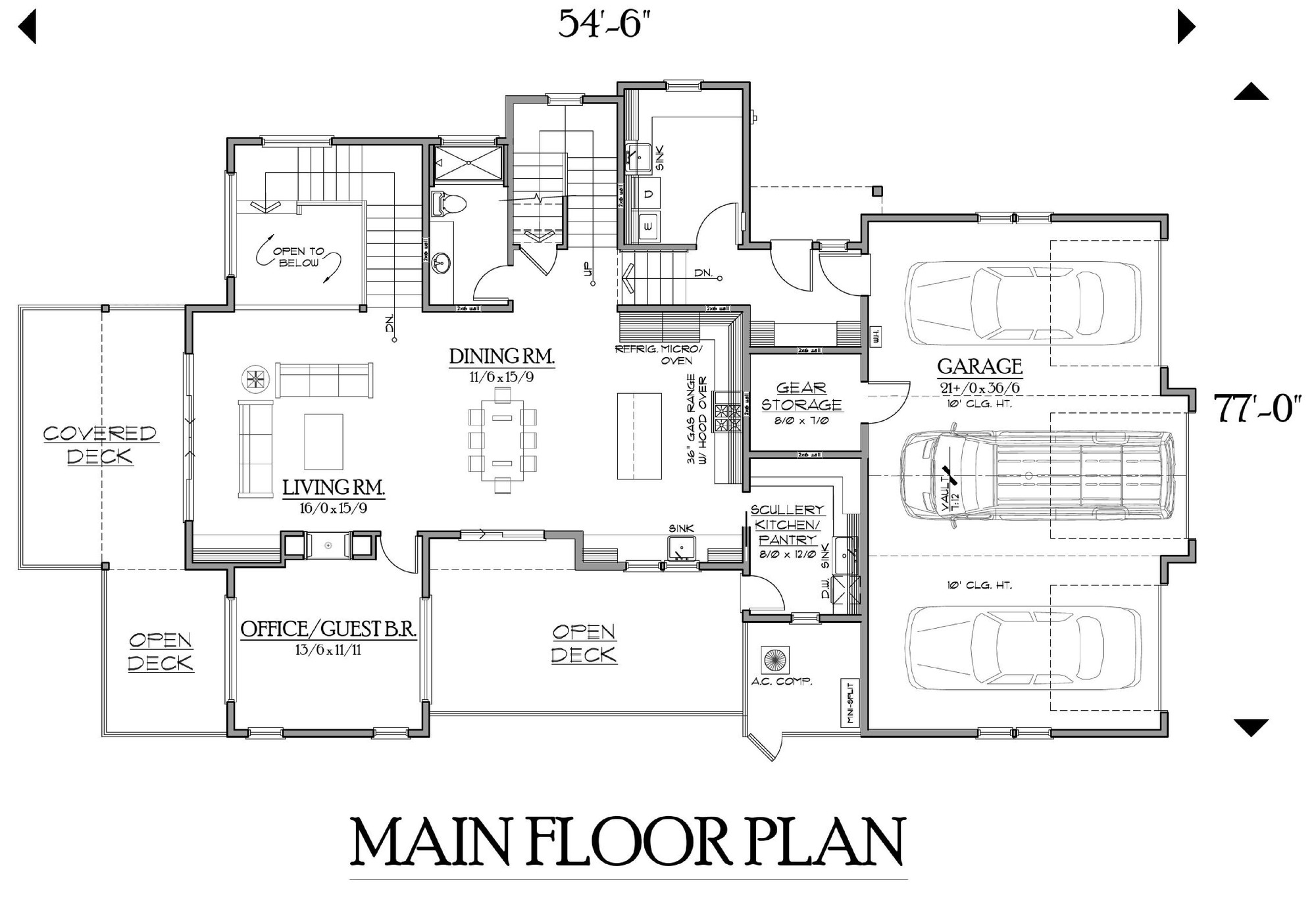 Main floor plan — Mining Farmhouse Revived with Spectacular Views