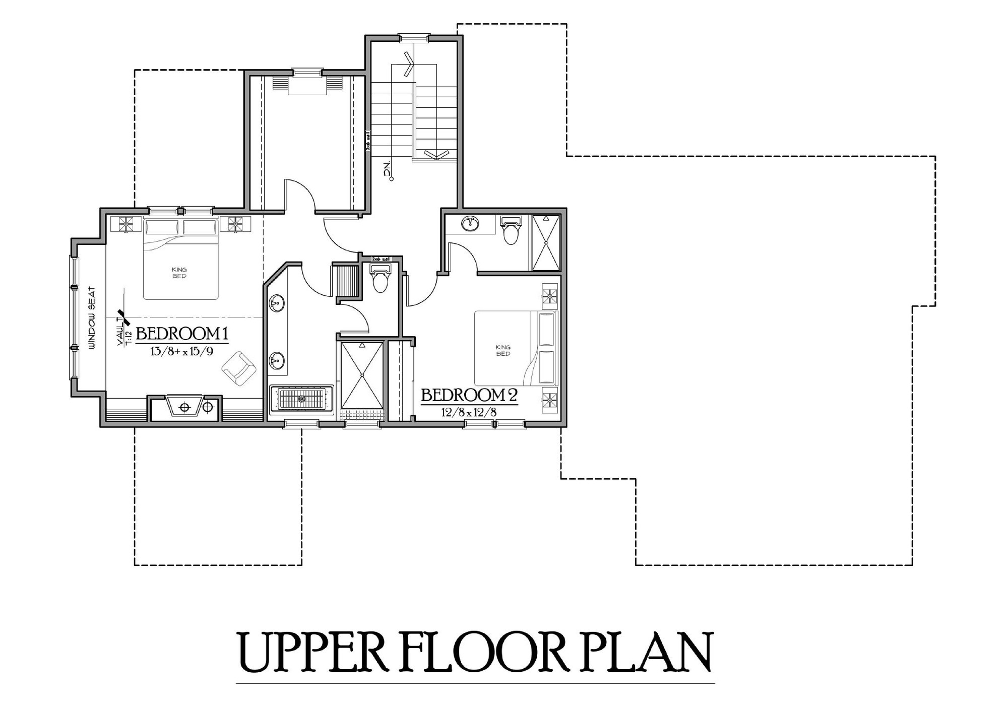 Upper floor plan — Mining Farmhouse Revived with Spectacular Views