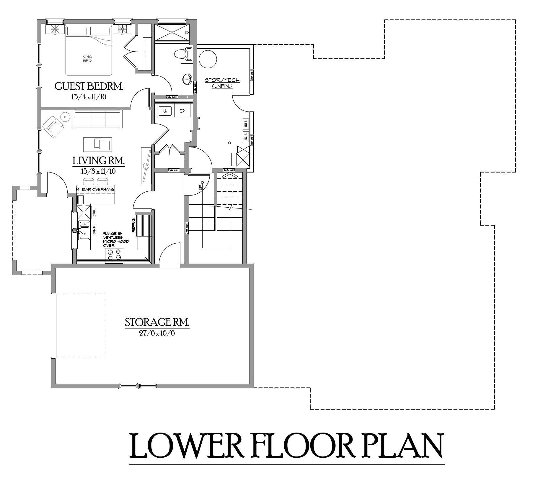 Lower floor plan — Updated Tudor with Main Floor Living & ADU Below