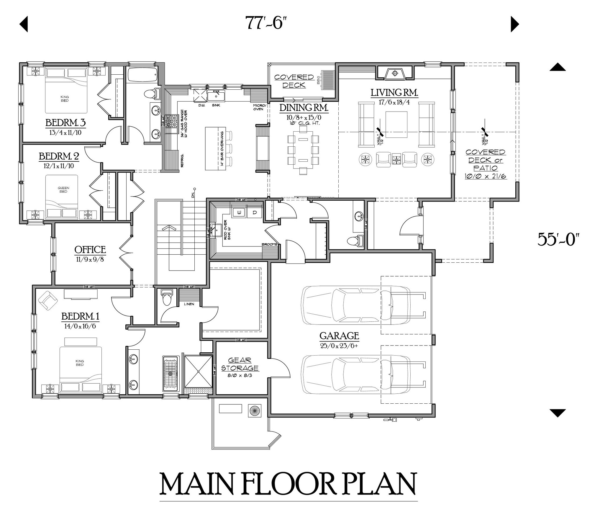 Main floor plan — Updated Tudor with Main Floor Living & ADU Below