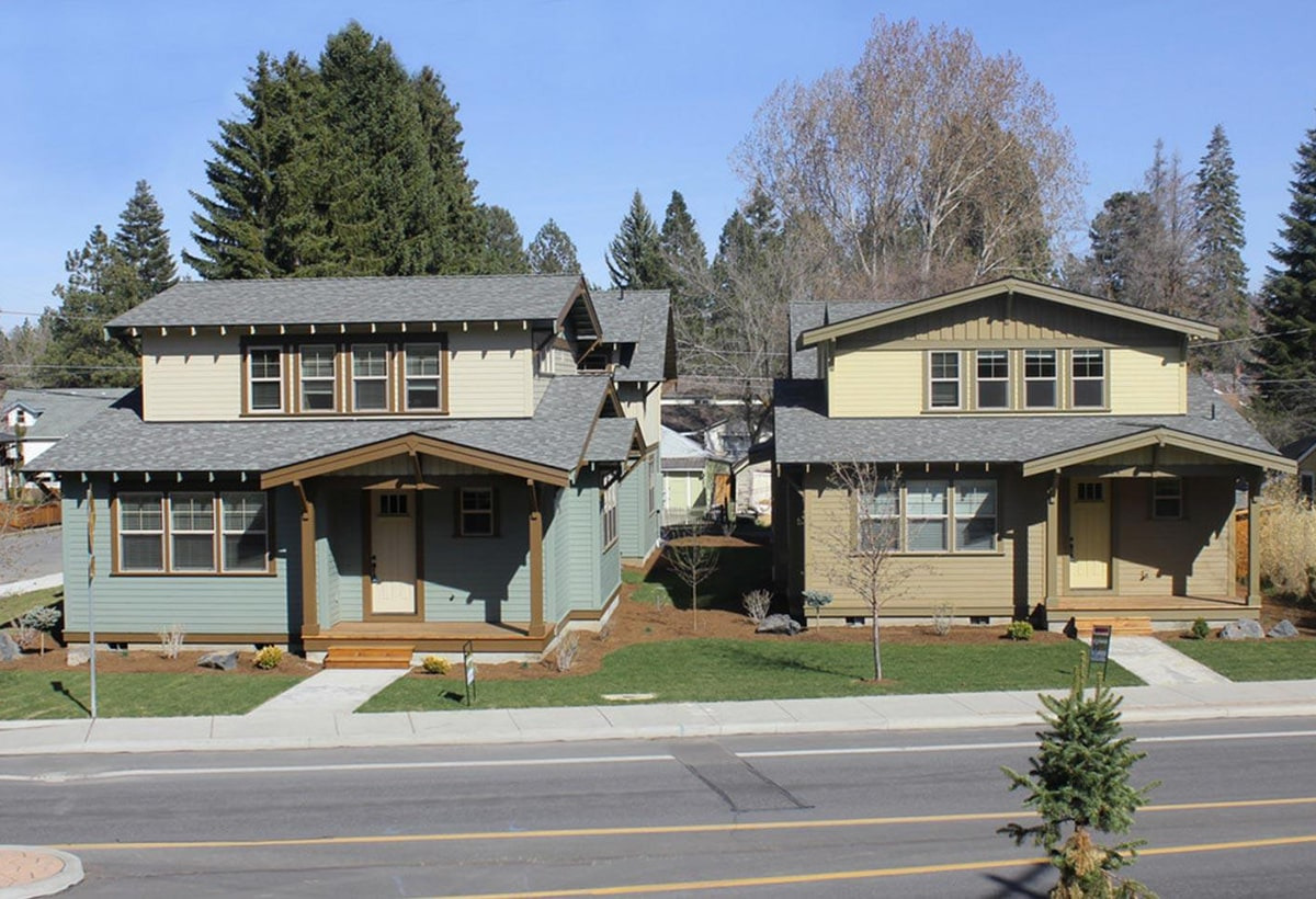 Craftsman style homes uniquely zoned for multiple dwellings in Bend, Oregon